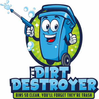The logo for The Dirt Destroyer | Trash Bin Cleaning | Trash Can Cleaning | Dumpster Cleaning